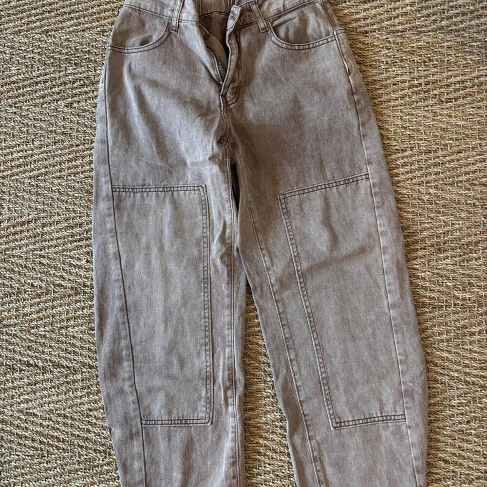 Shein Women's Brown and Grey Jeans